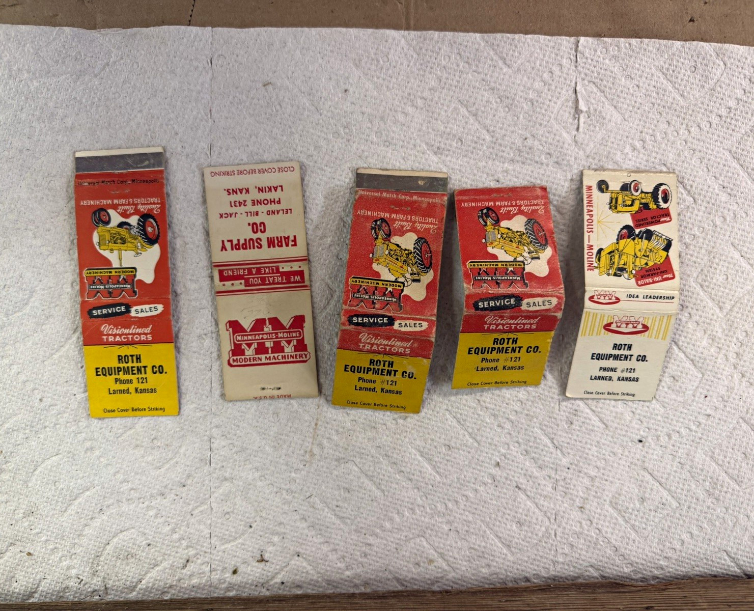 Lot Vintage Advertising Matchbooks Minneapolis-Moline MM