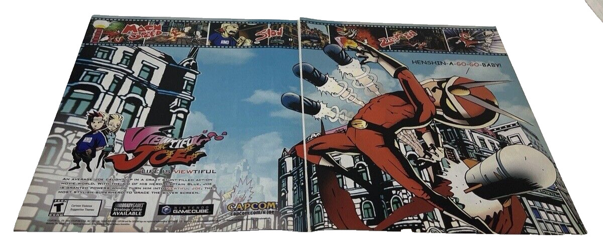 2003 Viewtiful Joe PS2 GameCube Vintage Video Game Print Ad Official Promo