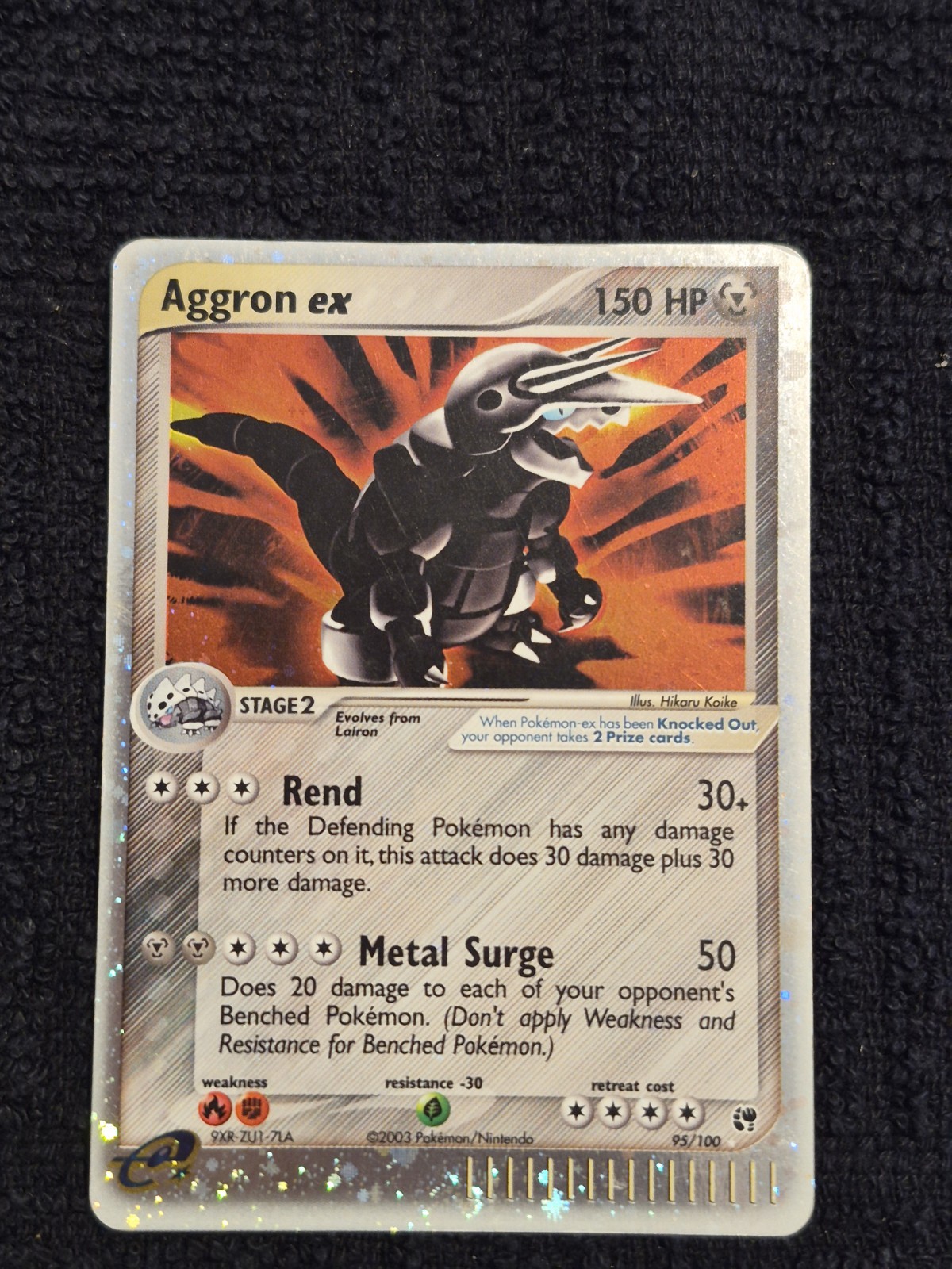 Aggron EX #95 Pokemon Sandstorm LP
