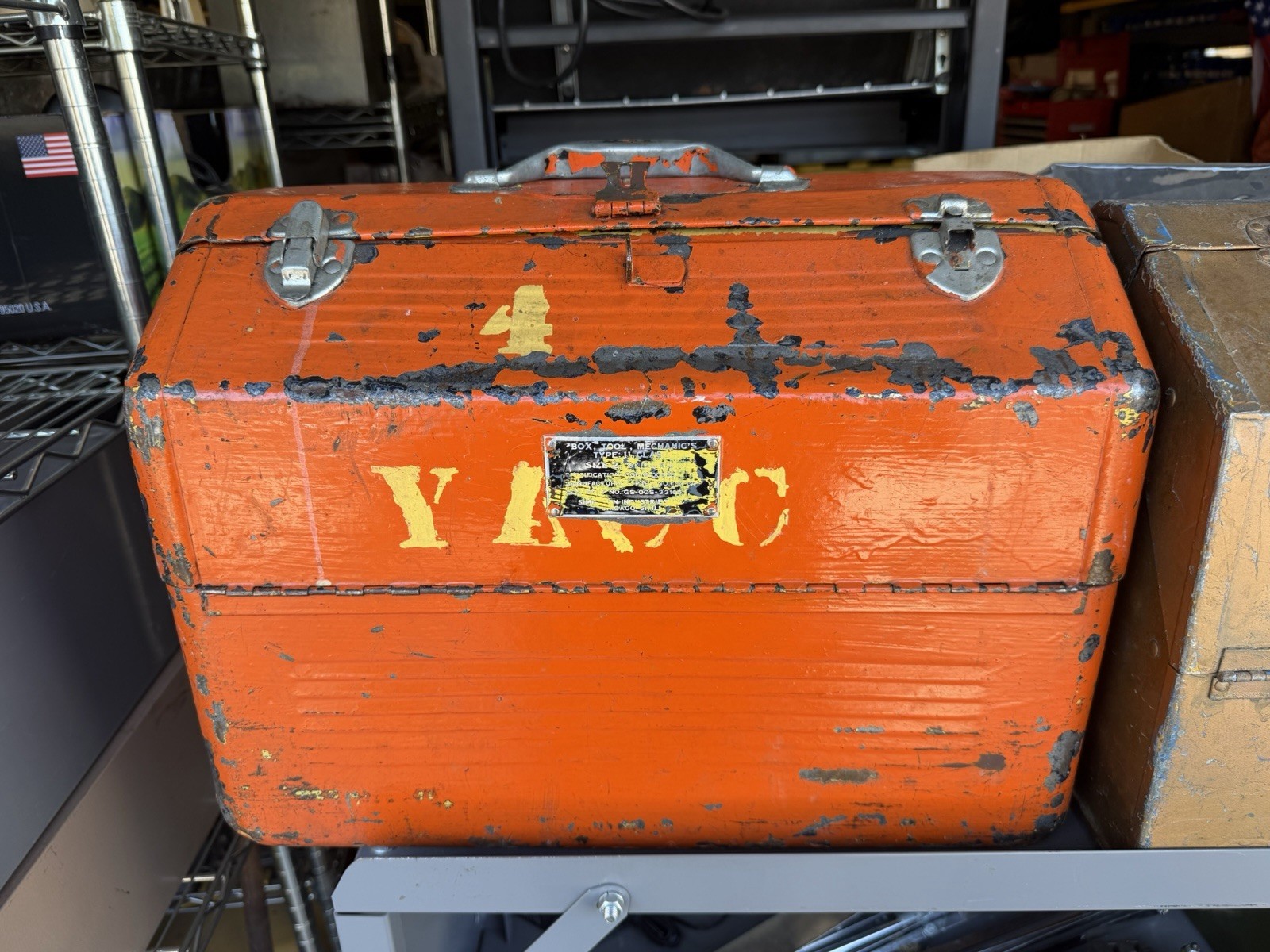 Vtg Vietnam War Navy VAQ-130 Cantilever Tool Box Simonsen FOD Sticker Aviation