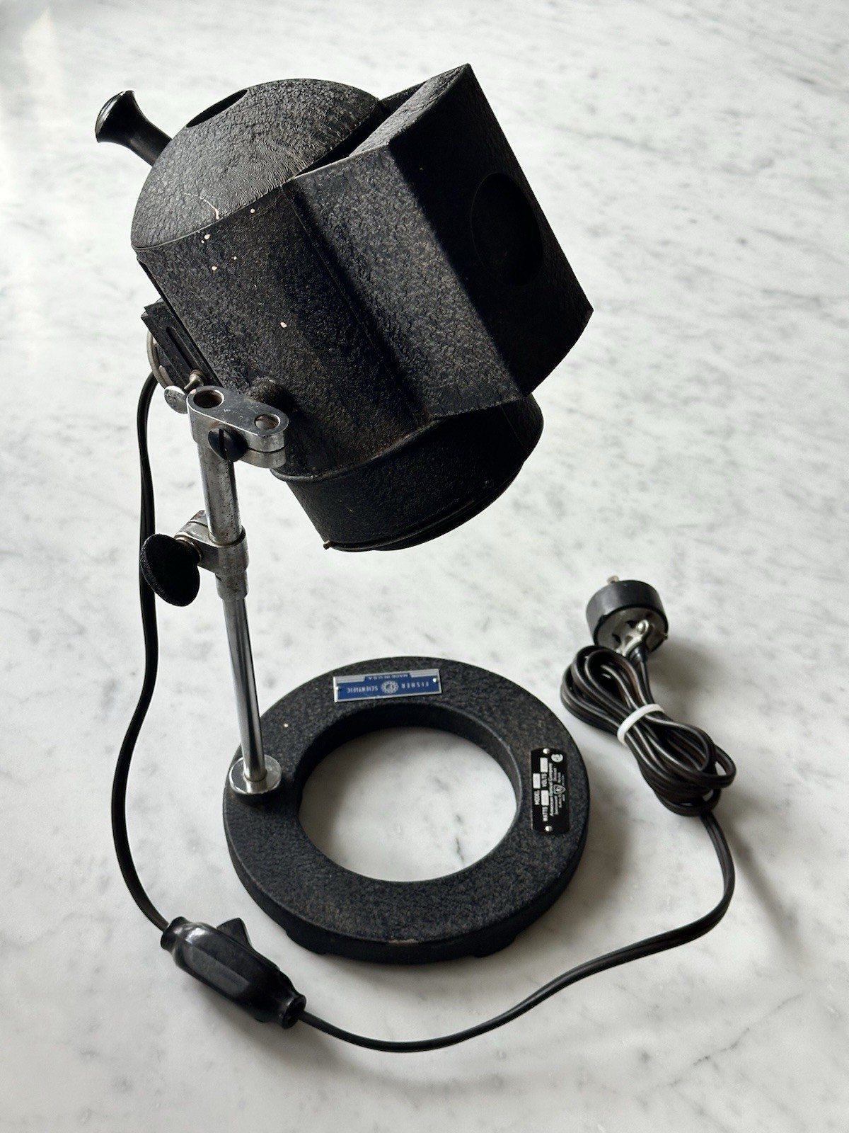 Vintage Microscope Lamp c. 1950s American Optical Model No. 370, 100W - Works