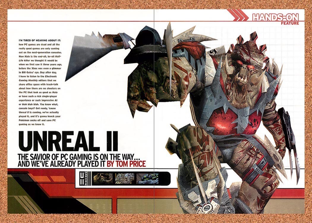 2002 Unreal II PC Original Advertisement / Retro Promo vr3