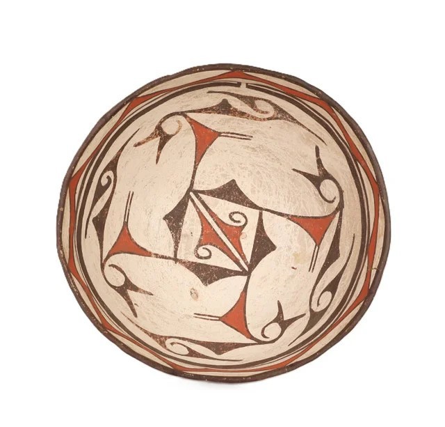 Zuni Dough Bowl Pottery   ca. 1890  Size 4\