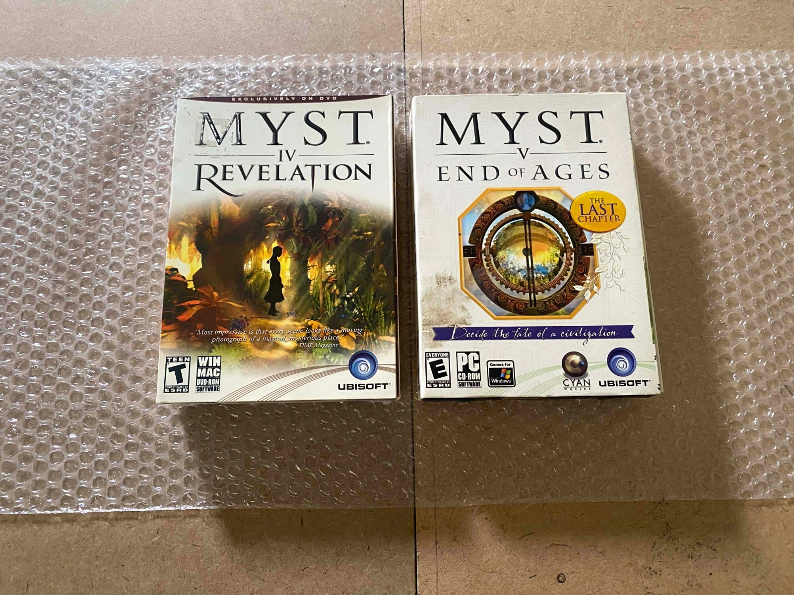 Myst IV: Revelation (DVD) + Myst V: End of Ages (CD) (PC) - SEALED + COMPLETE