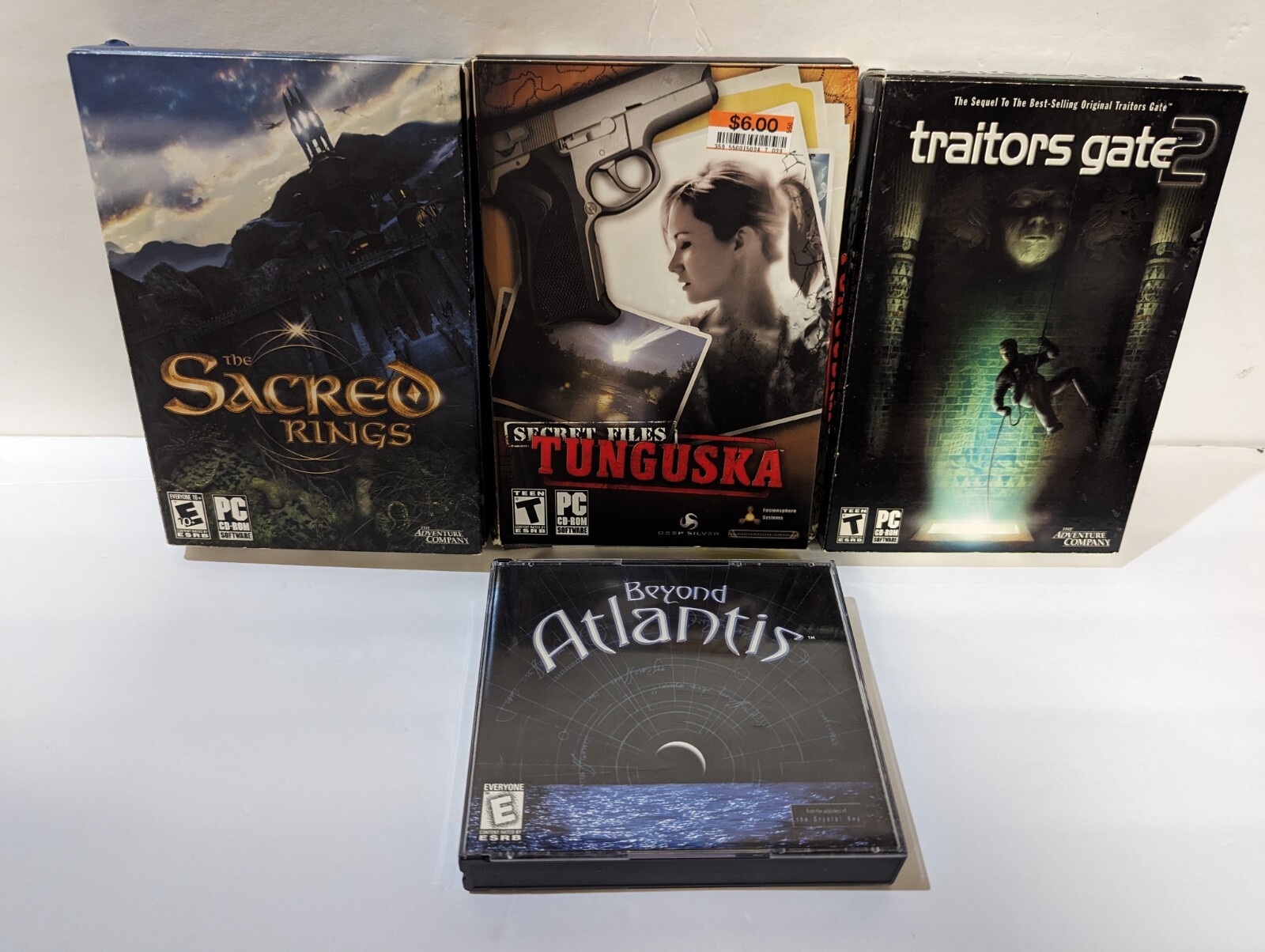 Adventure Game PC lot: Beyond Atlantis, Sacred Rings, Traitors Gate 2, Tunguska