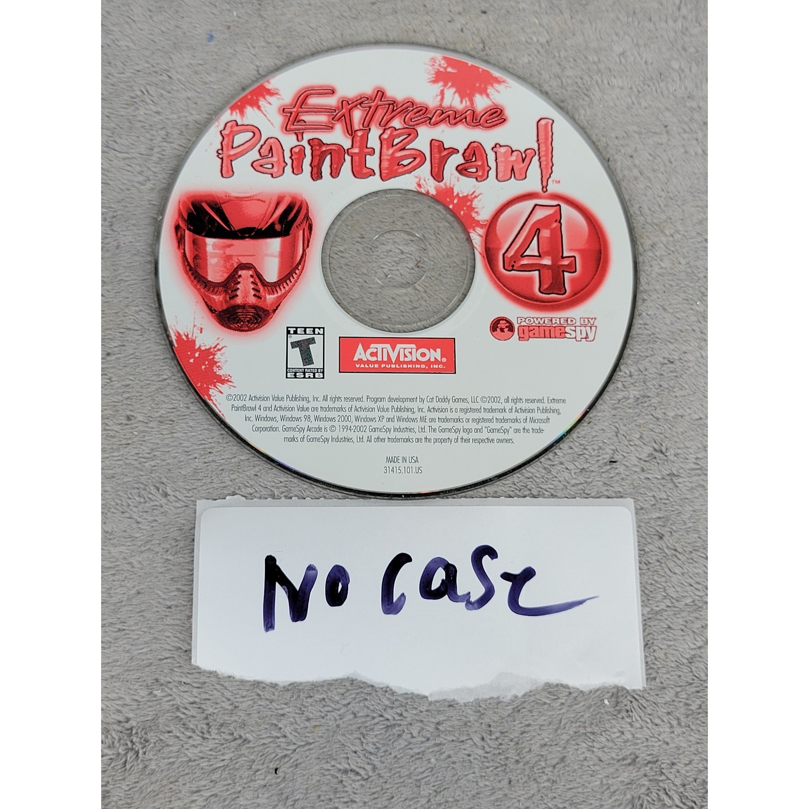 Extreme PaintBrawl 4 PC Game Activision Value 2002 Windows XP 98 Disc Only 31415