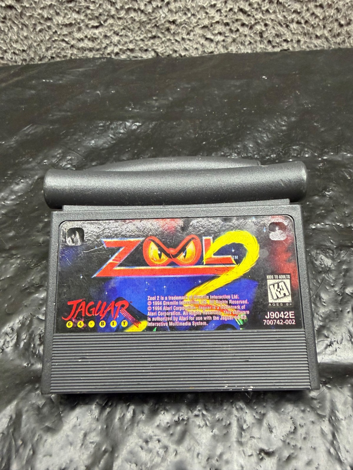 Vintage 1994 Zool 2 Atari Jaguar 64-Bit Game Cartridge Gremlin Interactive
