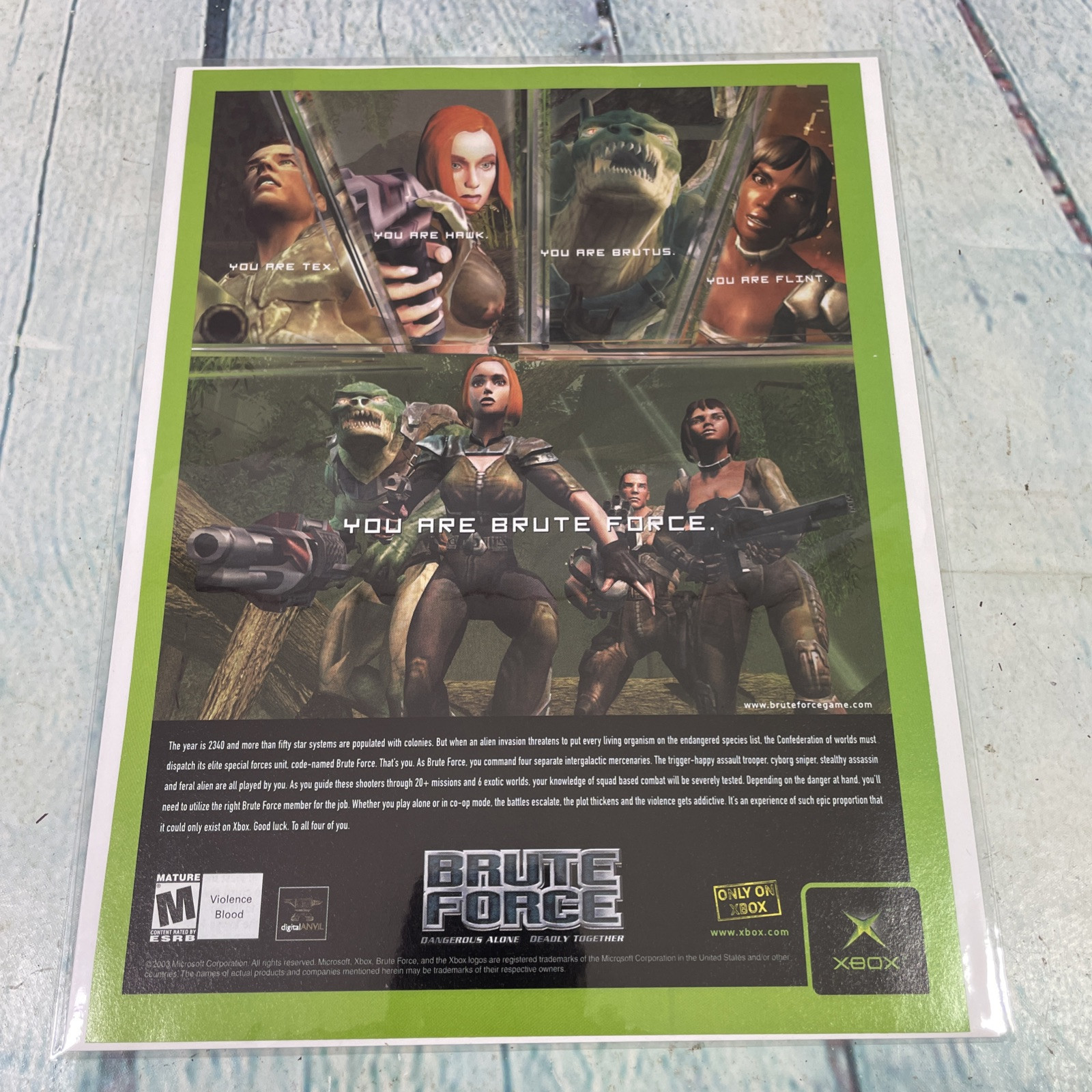 2003 Brute Force XBOX Video Game Vtg Print Ad/Poster Pinup Promo Art Magazine Pg