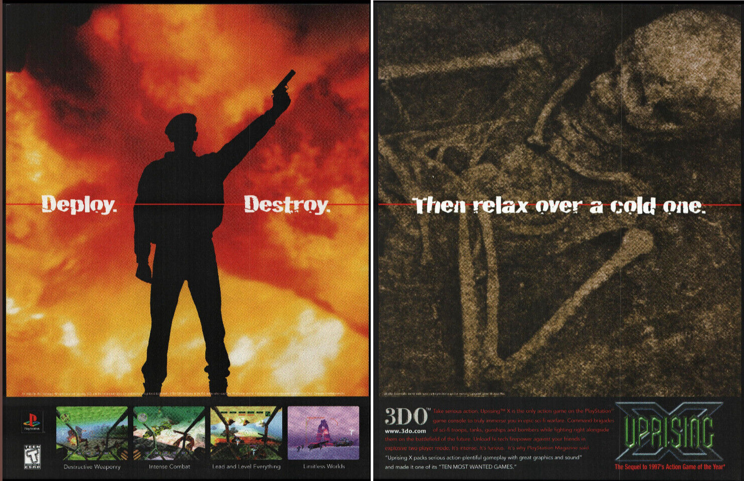 Uprising X 3DO - Video Game Print Ad / Poster Promo Art 1998