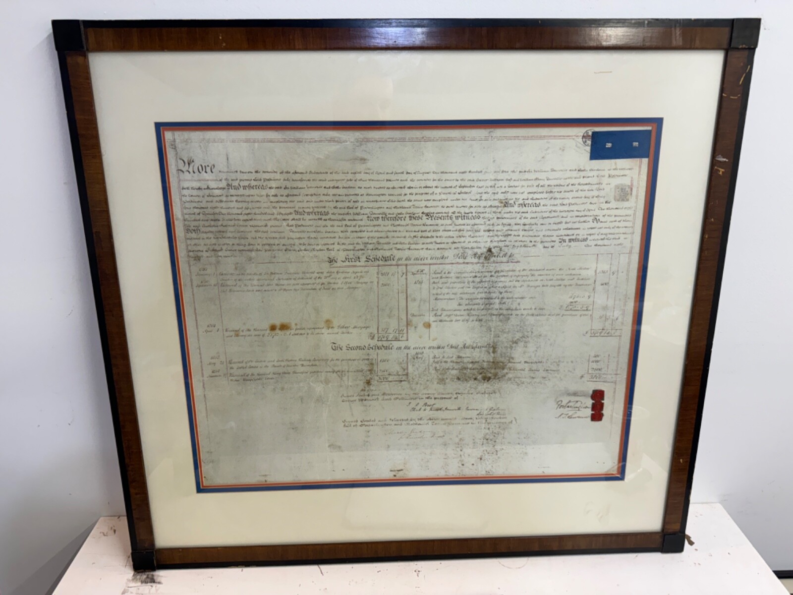 Antique London & South Western Railway Company Land Deed Framed 1858