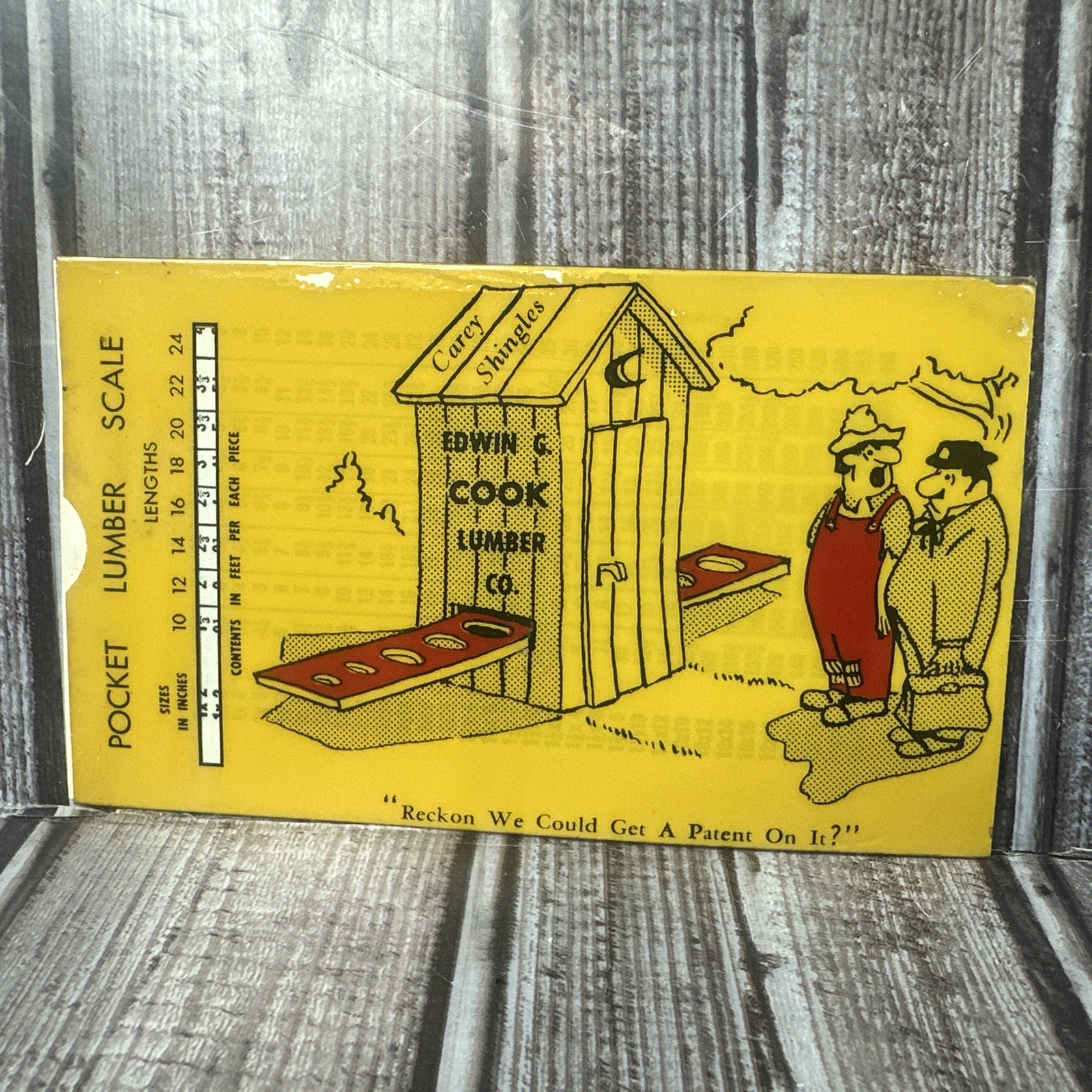 Vtg Edwin G. Cook Lumber Co. Pocket Lumber Scale Cincinnati, OH McLaren & Hosea