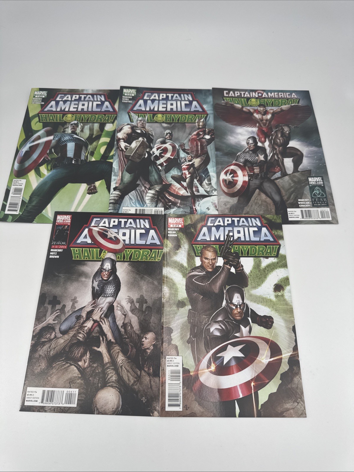 Captain America Hail Hydra #1 2 3 4 5 Lot 2011 Marvel Comics Ships Fast