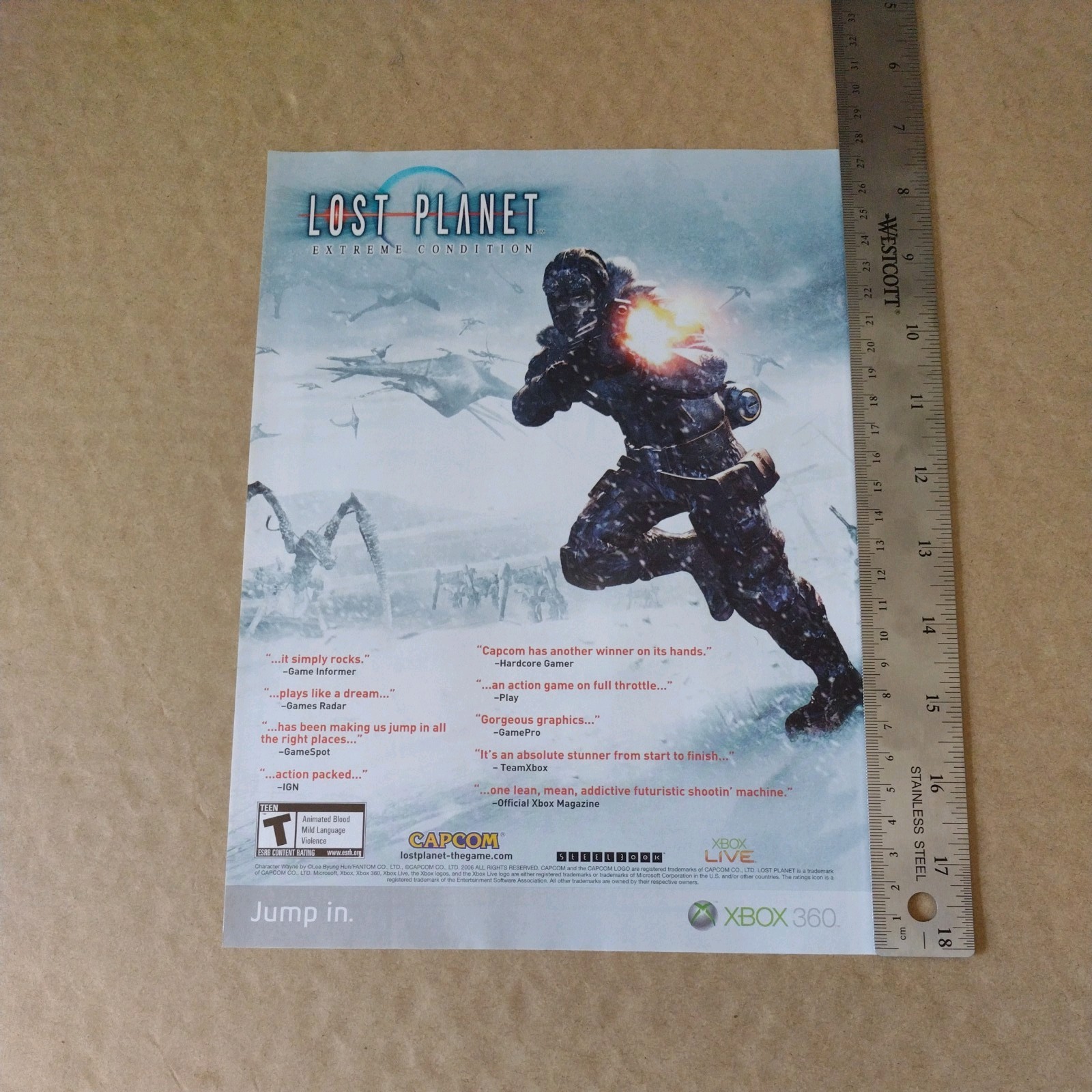 2007- Lost Planet Extreme  Condition -Print/Ad- Great for Man Cave- Vintage 