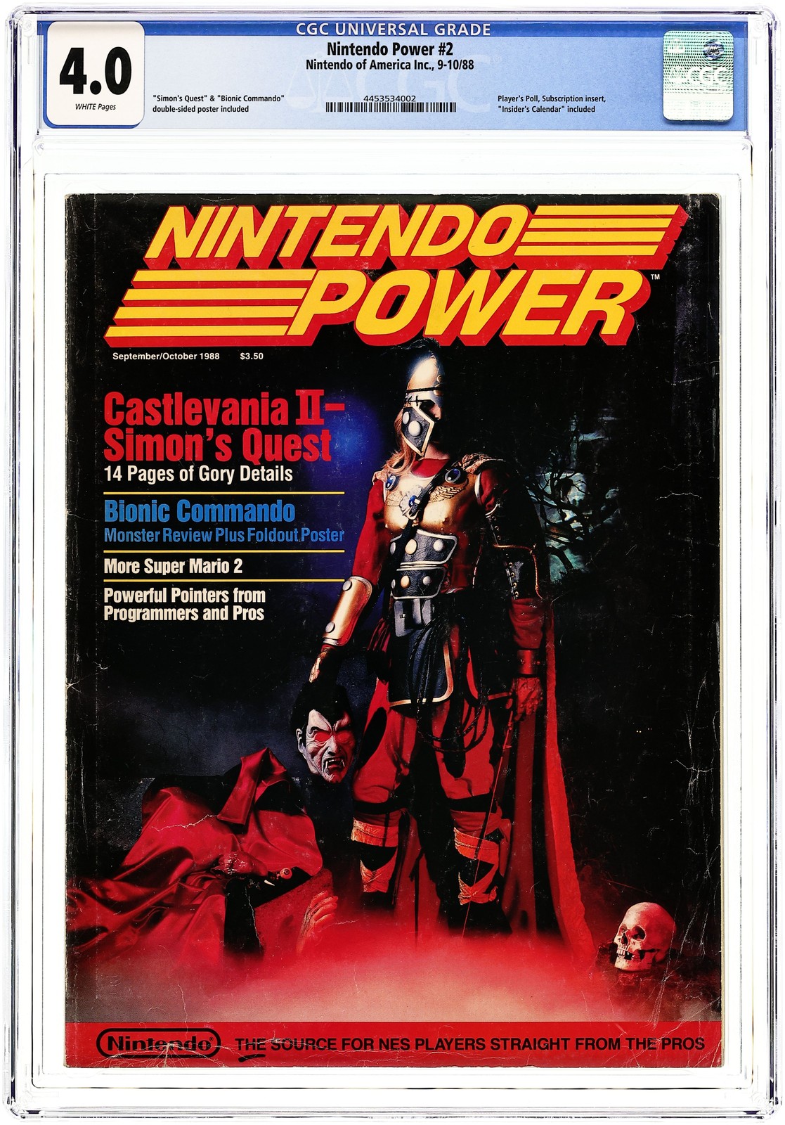 Nintendo Power #2 CGC 4.0 1988 4453534002