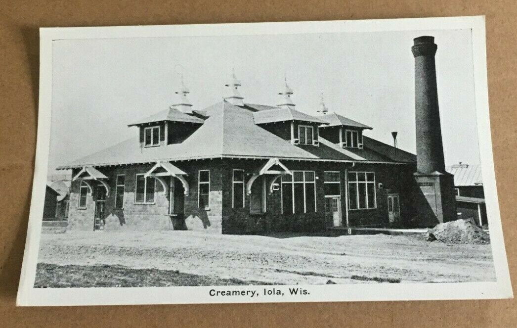   VINTAGE UNUSED POSTCARD - CREAMERY, IOLA,  WISCONSIN