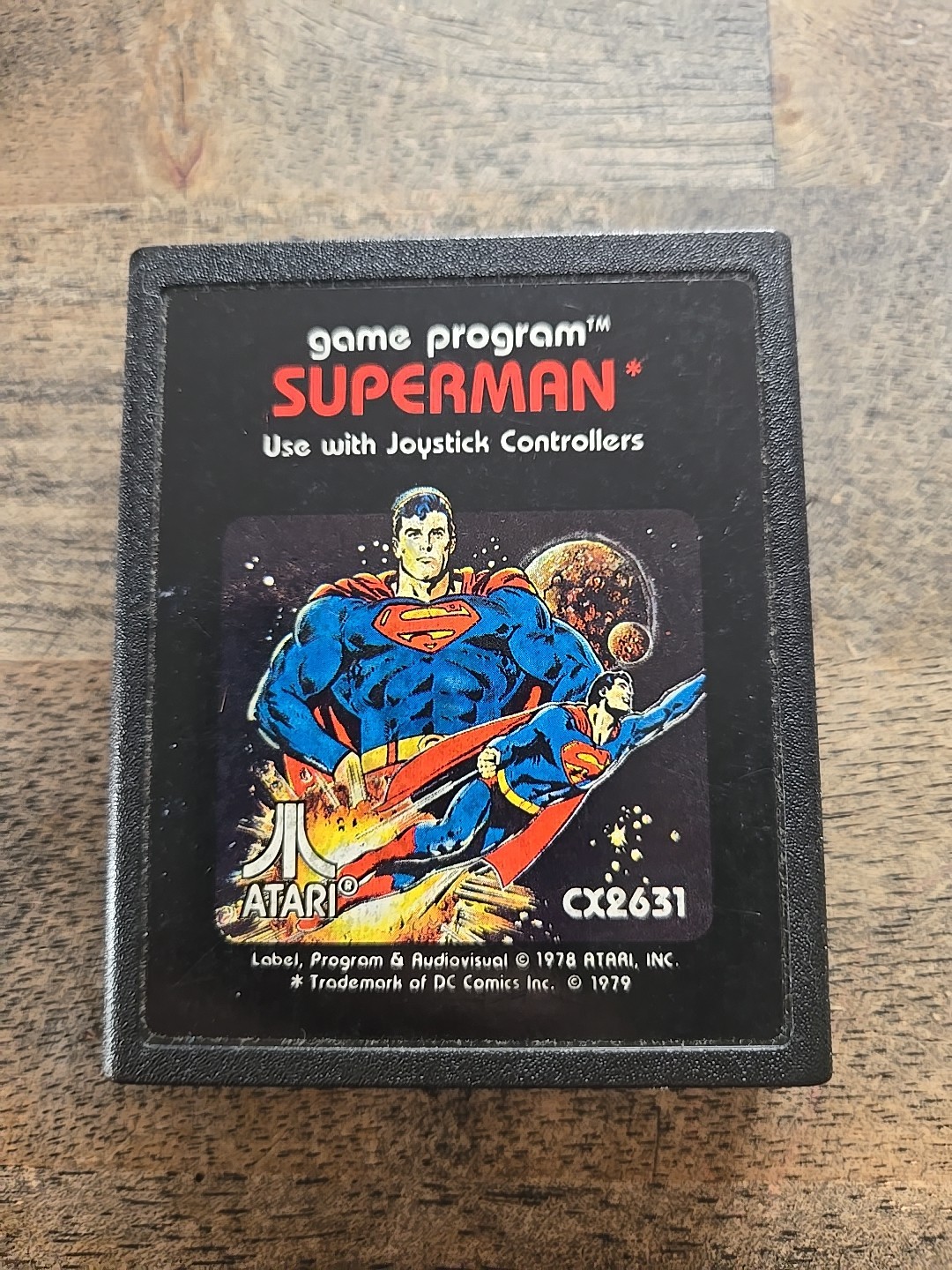DC Comics SUPERMAN CX2631 (Atari 2600 1979) Video Game Cartridge Only Arcade