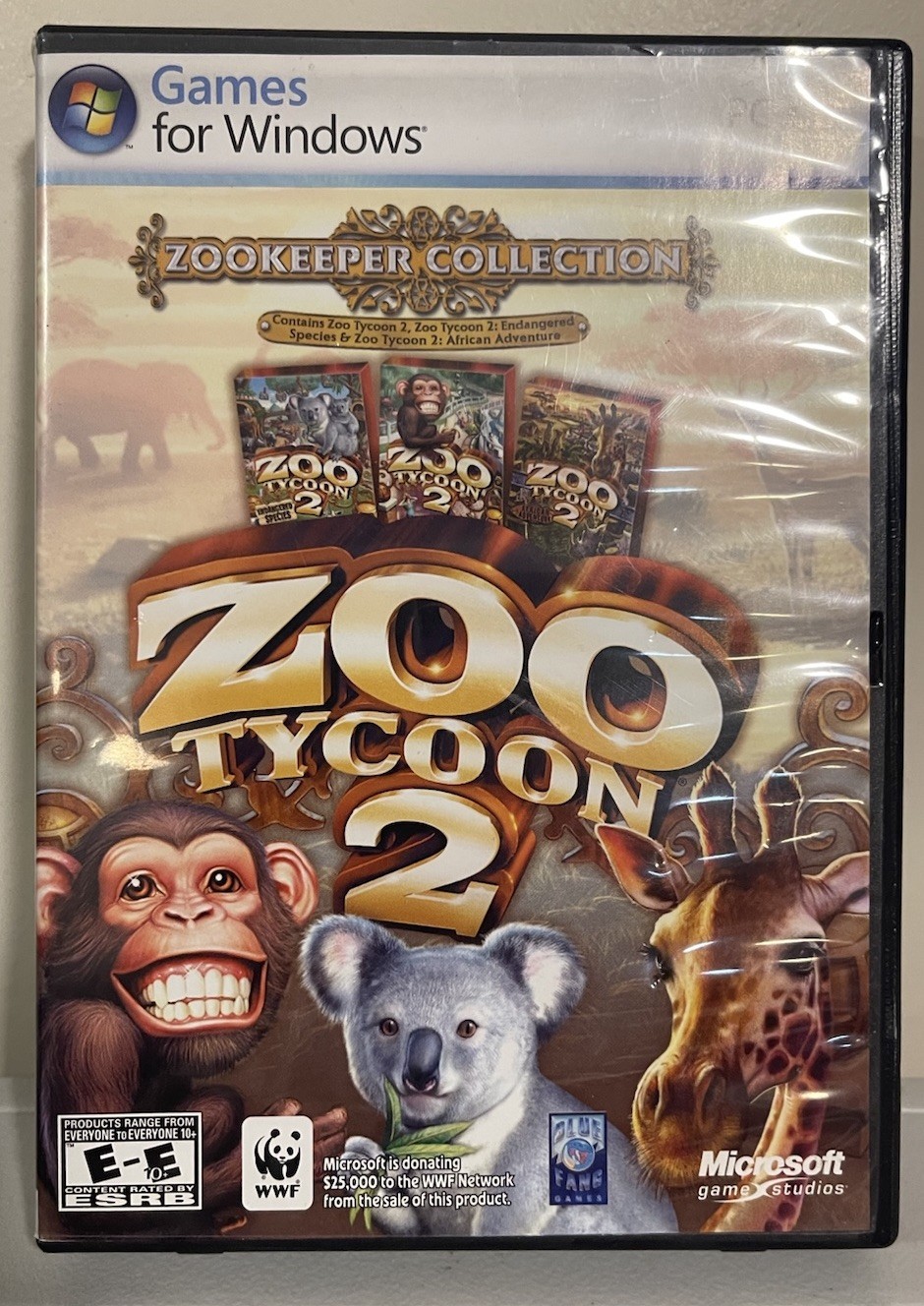Zoo Tycoon 2: Zookeeper Collection (PC DVD-ROM) Case & Discs