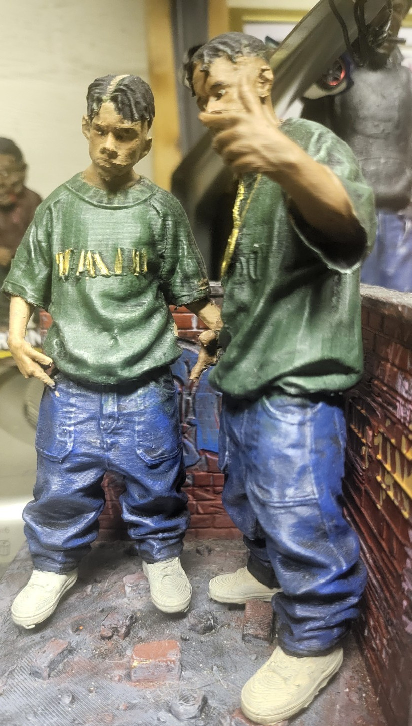 KRIS KROSS Hip Hip ICONS Street ScenePeople Figurine Diorama Painted