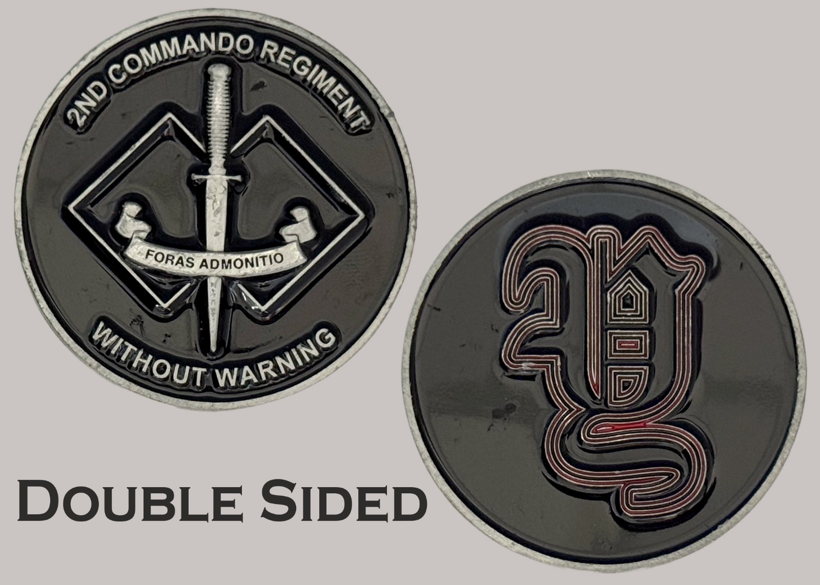2nd Commando Regiment Without Warning Challenge Coin  J#37