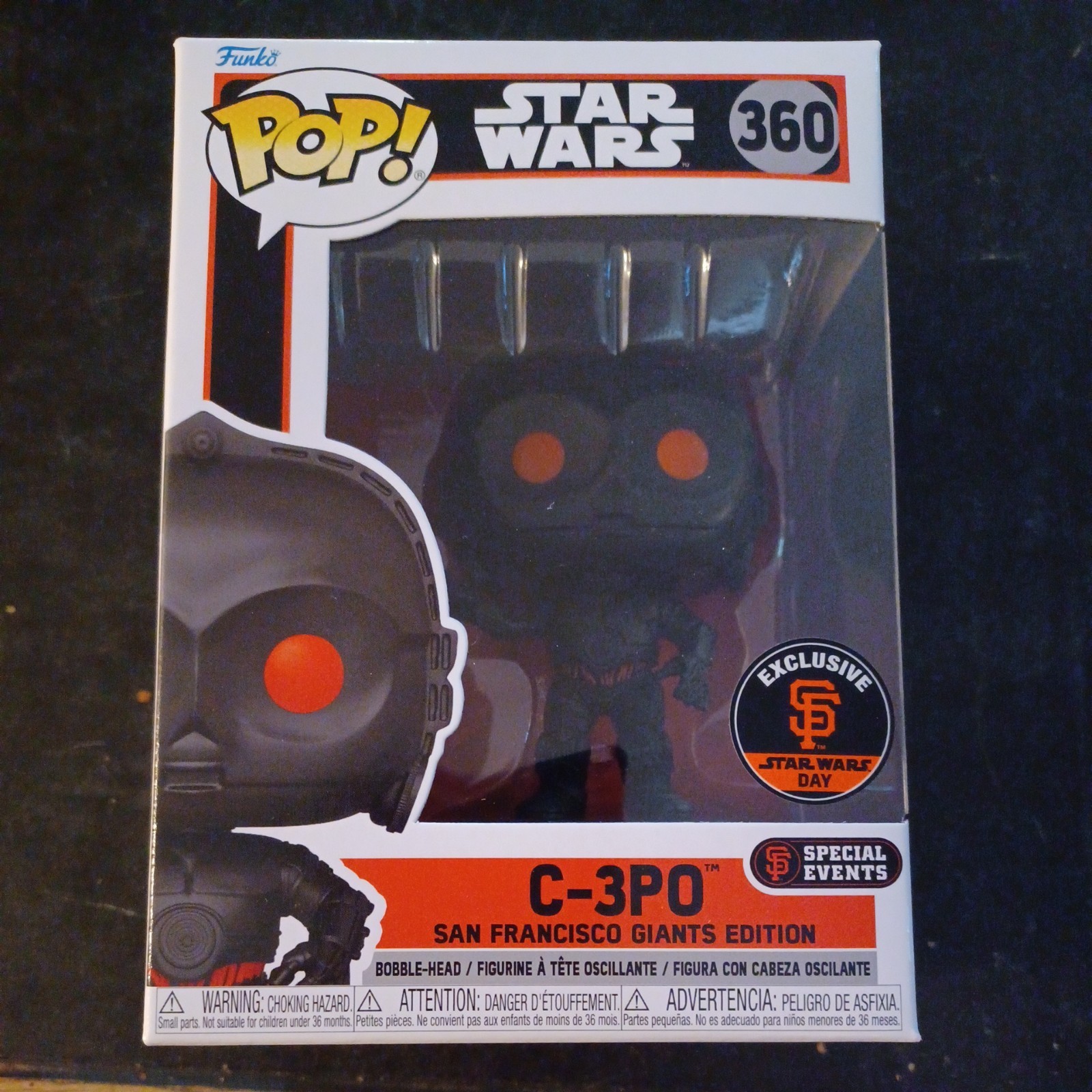 Funko POP Star Wars: C-3PO [SF GIANTS][Black] #360 game day exclusive