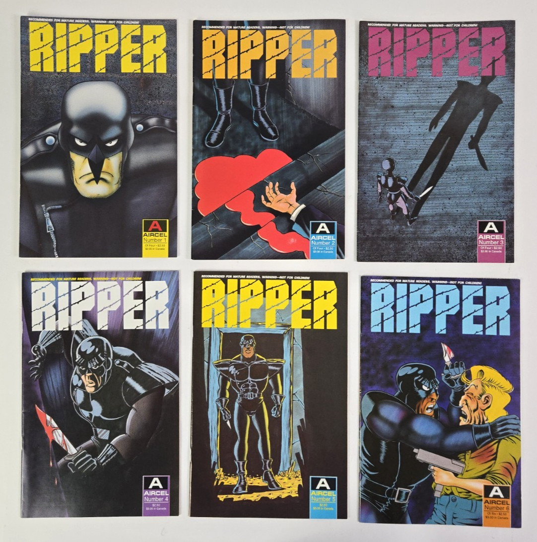 RIPPER #s 1 - 6 Complete Set, Barry Blair, Aircel Comics 1989, Mature Content