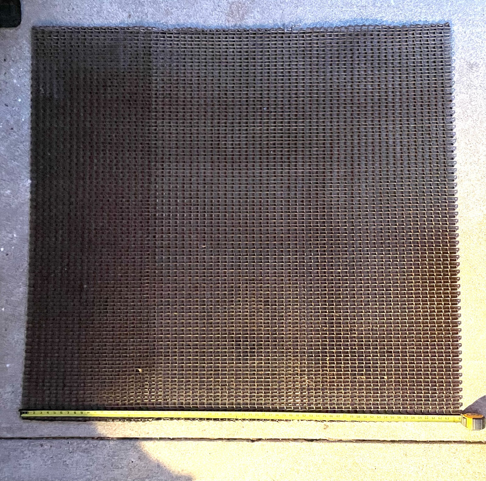 Vintage Industrial Metal Door Mat Boot Scraper Linked Grate Huge 65
