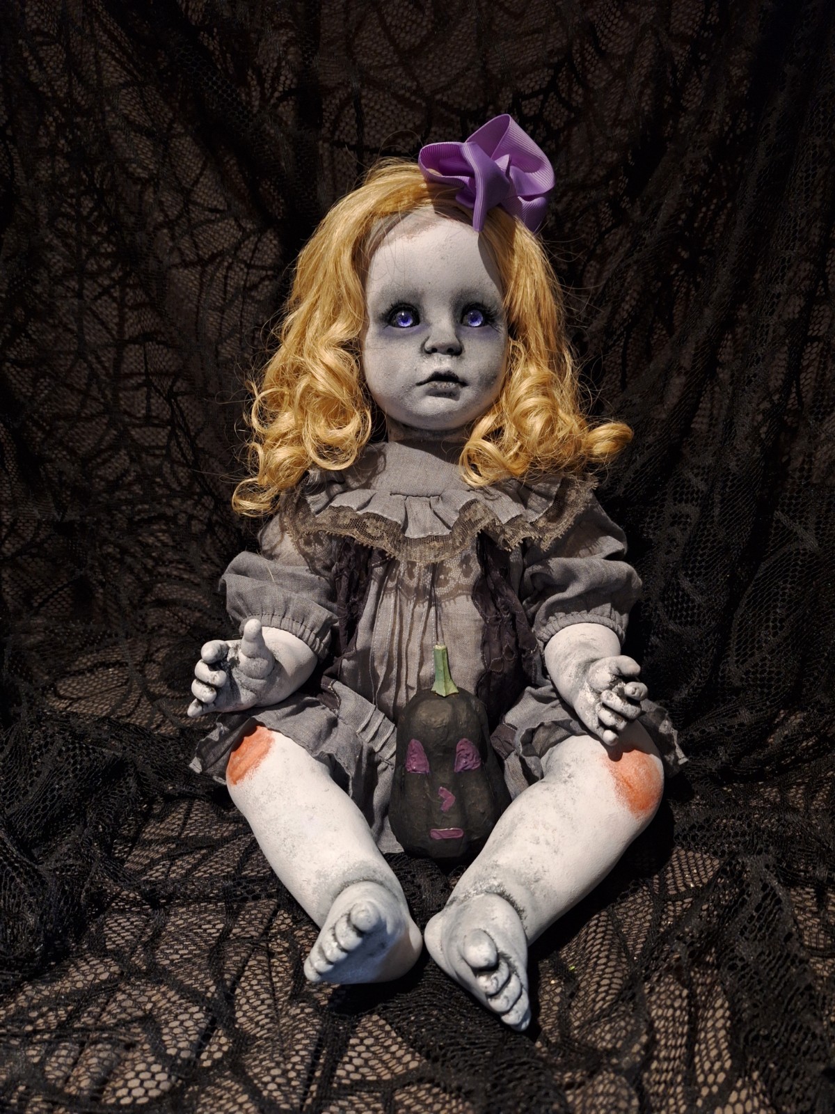 OOAK Creepy Doll 20 In Tall Halloween Prop Handmade