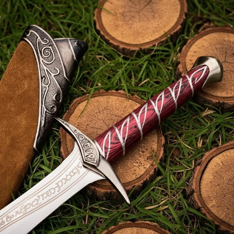 Sting sword Lord of The Rings Movie Replica W/ scabbard & Plaque Gift for Him