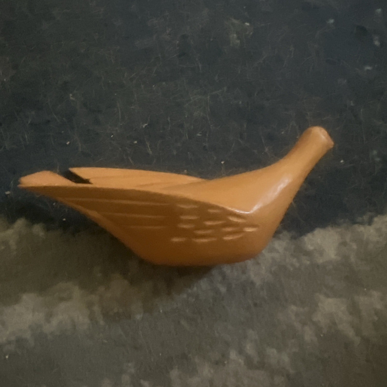 Vintage Hand-Carved Wooden Bird Figurine  Dove