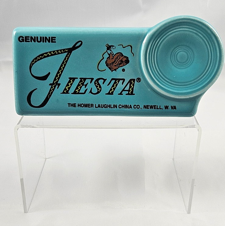 Fiestaware Fiesta Dealer Display Sign Turquoise