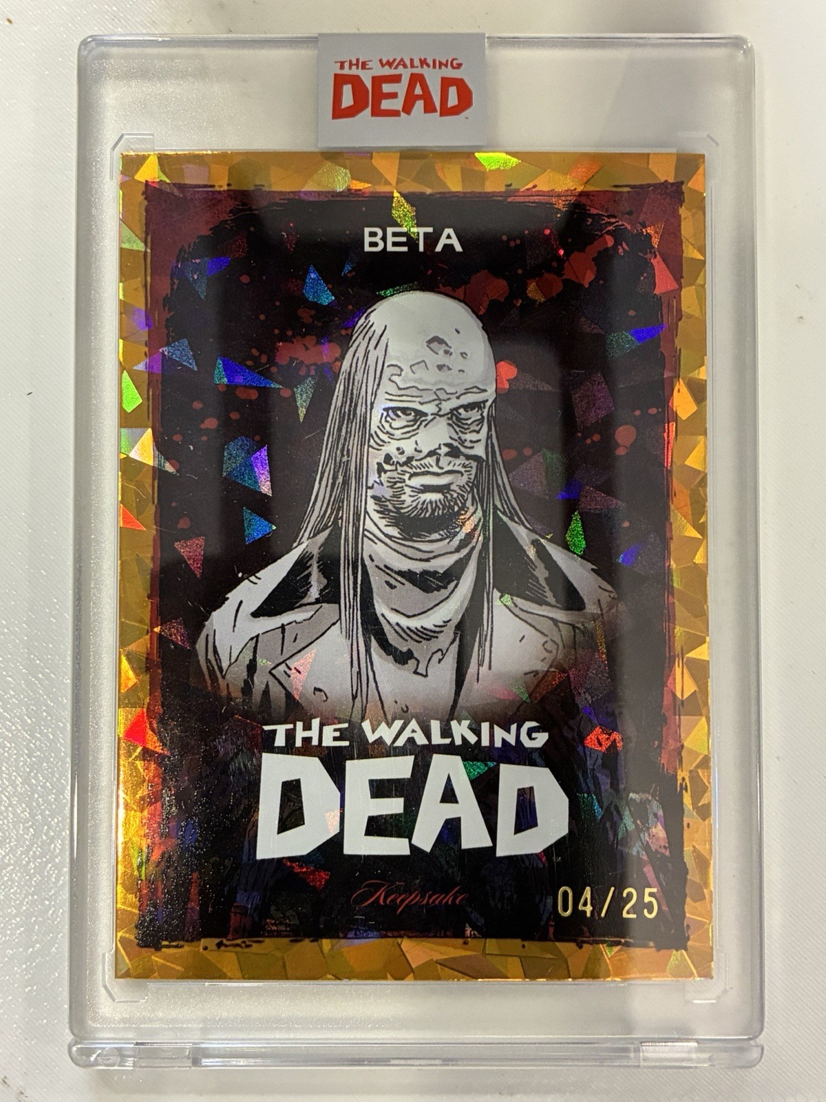 2026 Walking Dead Keepsake Beta #26 GOLD Cracked Ice 4/25 Skybound Spotlight