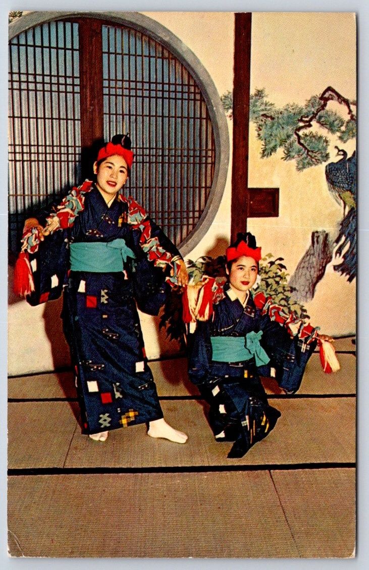 Antique Japan Postcard Tea House August Moon Okinawa Dancers 1964