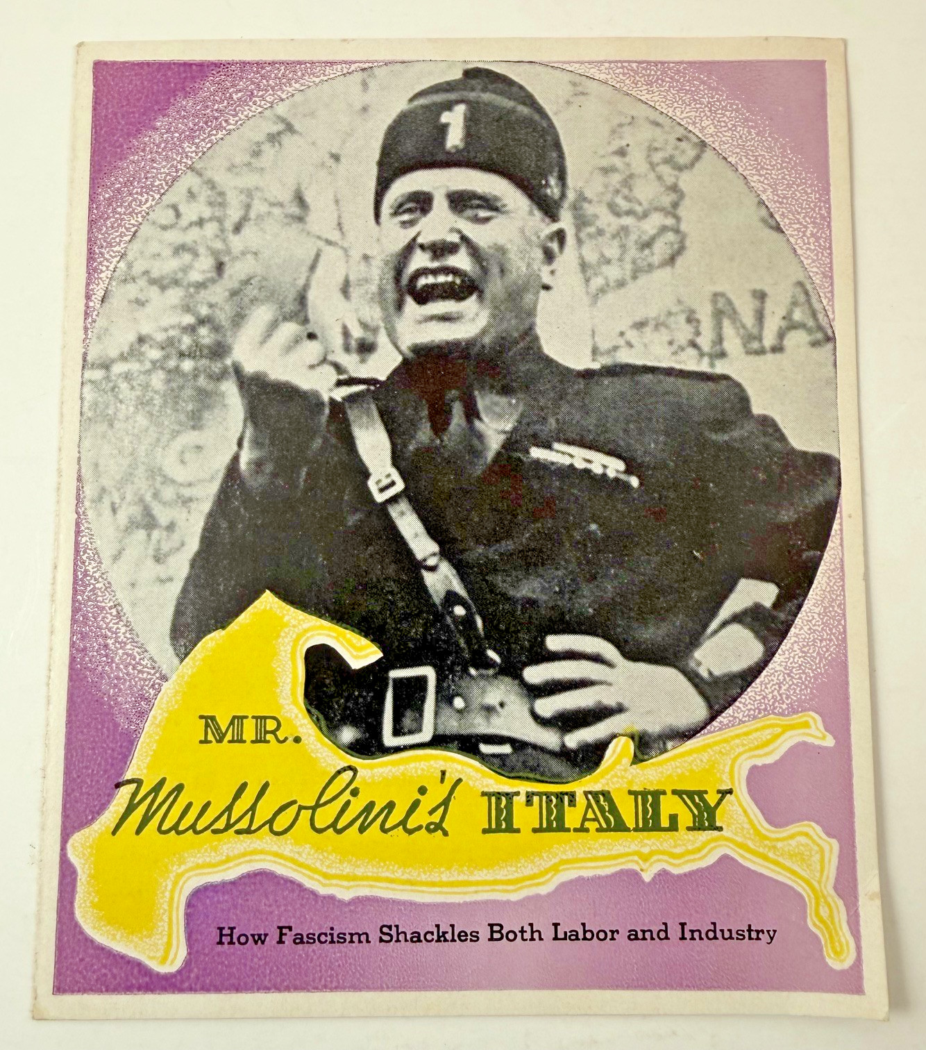 1936 Mr Mussolini's Italy HOW FASCISM SHACKLES Common Sense Booklet Benito Photo