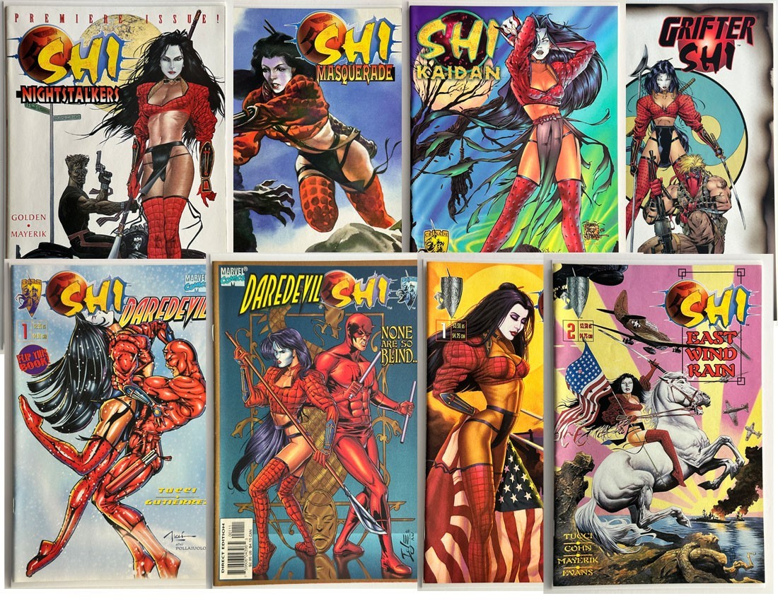 SHI COMIC LOT 8 Books Cool 90s Art by Tucci and JG Jones Crusade Comics