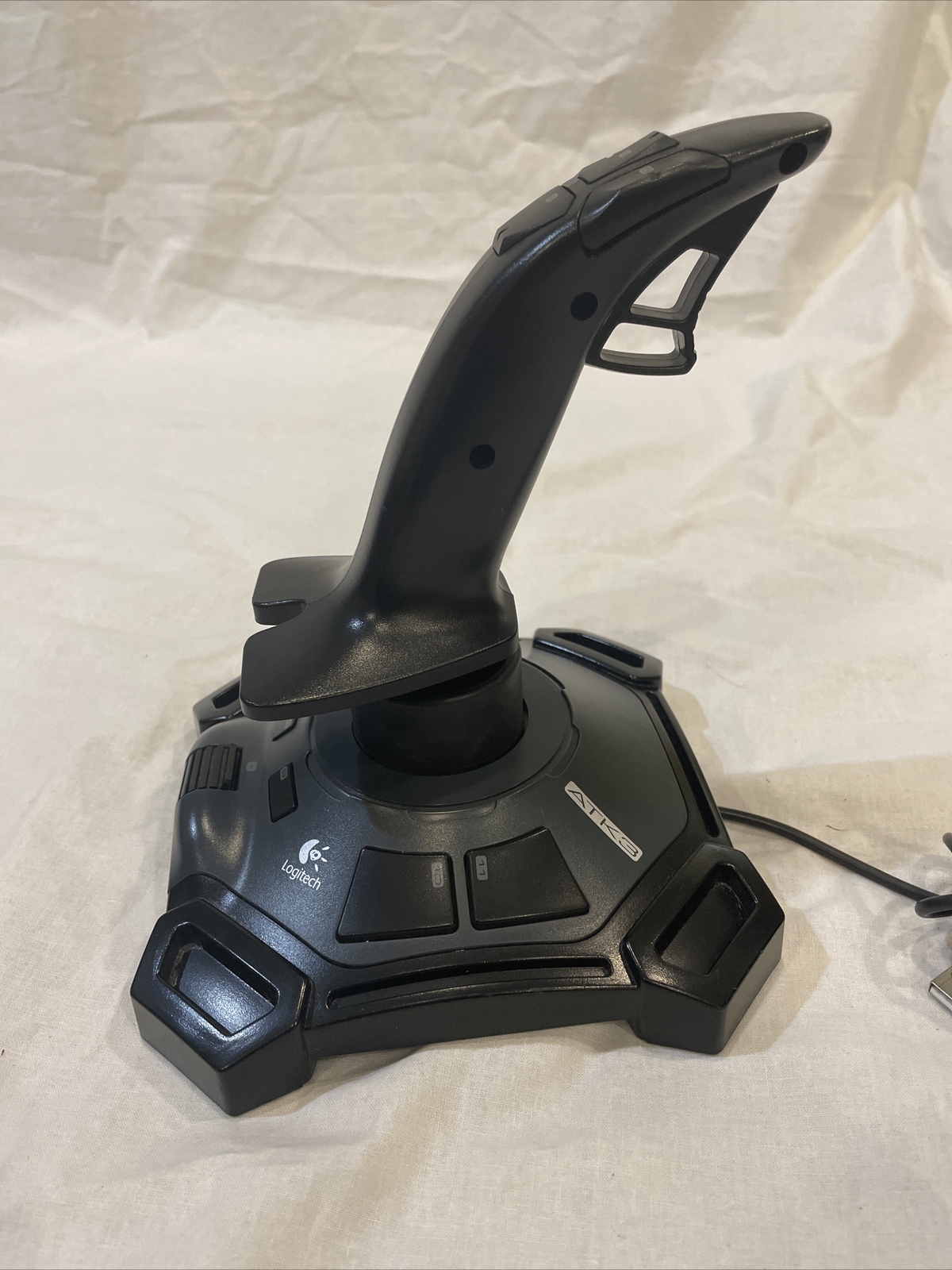 Logitech Attack 3 Gaming Joystick PC/Mac USB ATK3 Flight Stick Tested Works Well