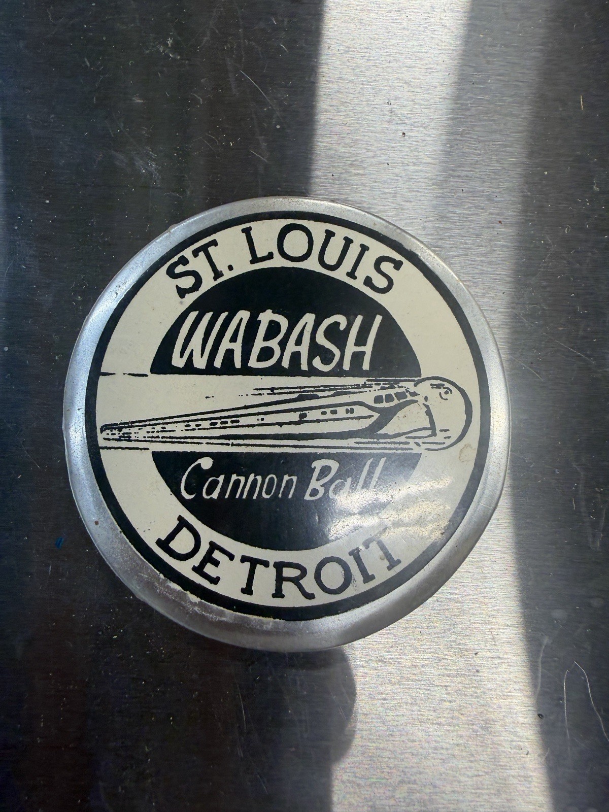 St.Louis Detroit Wabash Cannon Ball Button Vintage Train Collectible.