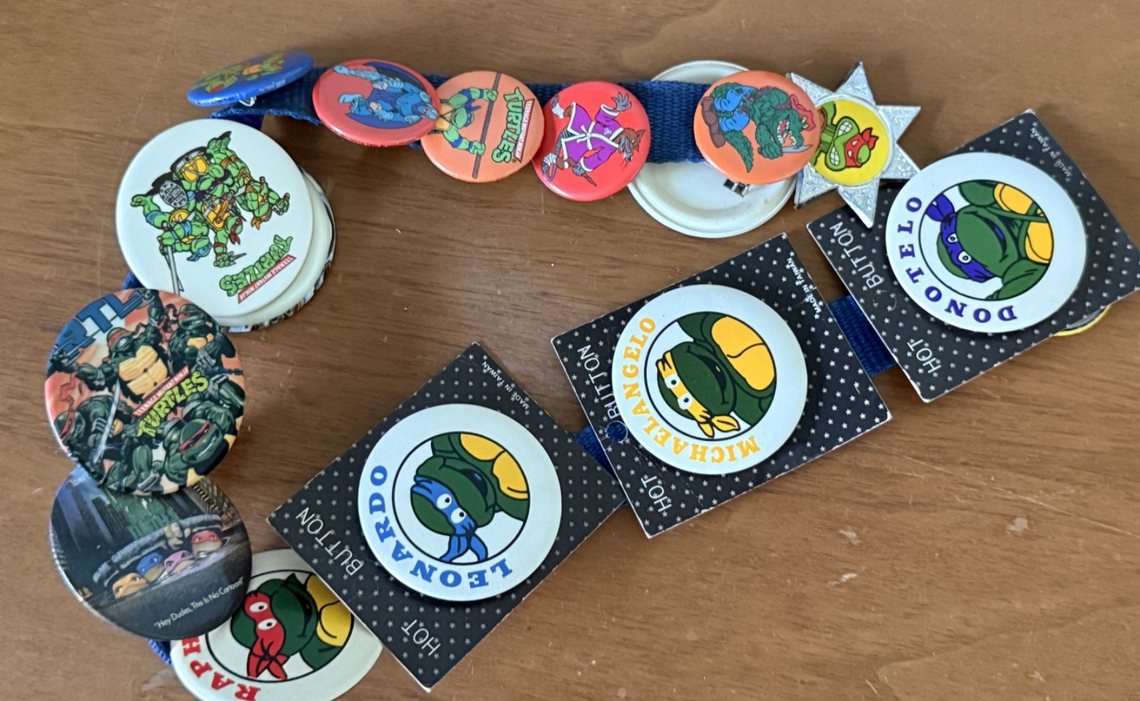 Teenage Mutant Ninja Turtles Vintage Pinback Button Lot of 16 TMNT 80\'s-90\'s