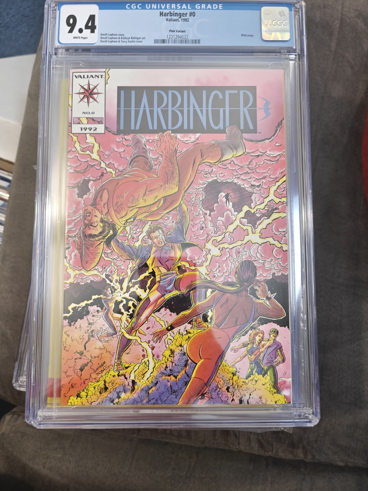 Harbinger #0 Pink Variant CGC 9.4 NM+ Valiant 1992 Mail-away Edition Lapham