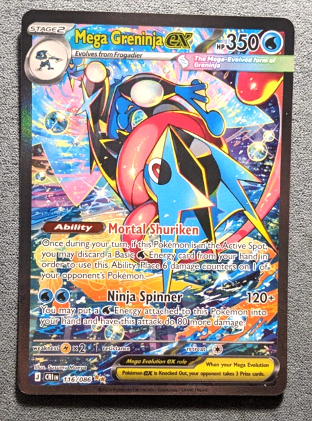 Pokemon English - Chaos Rising - Mega Greninja ex 116/086 - SIR - LP