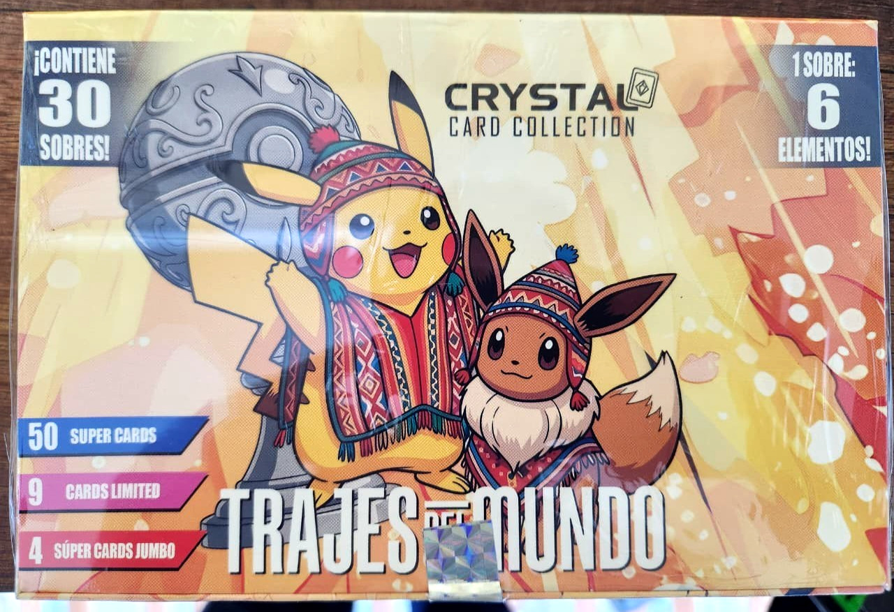 4 BOXES - 2026 BOX POKEMON COSTUMES OF THE WORLD Crystal Cards - 120 Packs Peru