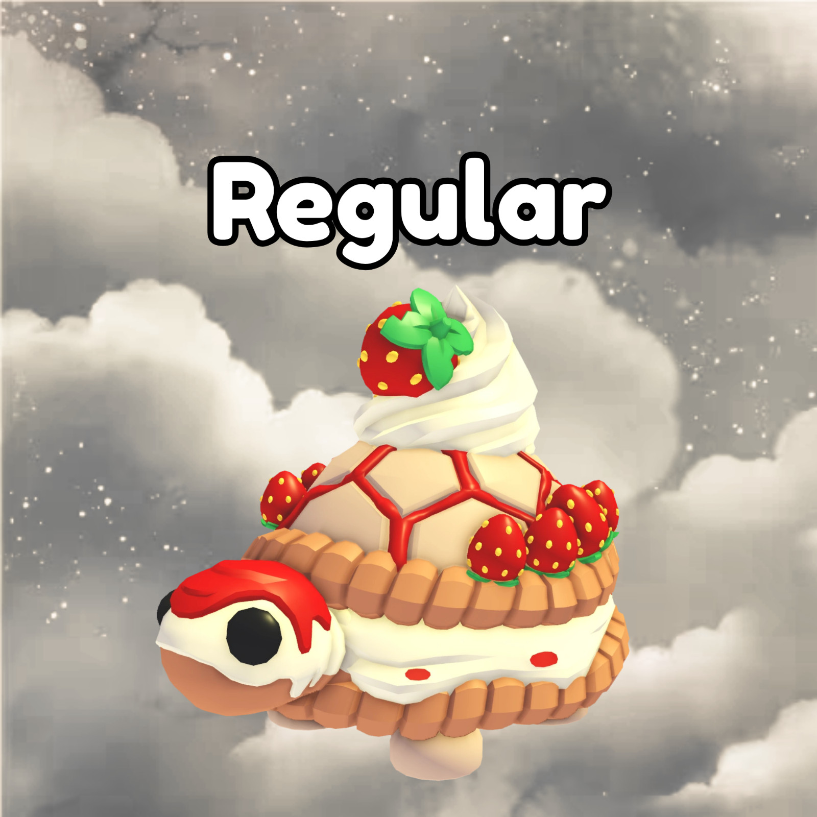 Strawberry Tortle - Fly Ride - Neon - Mega Neon | Adopt From Me Today❤️| InPets