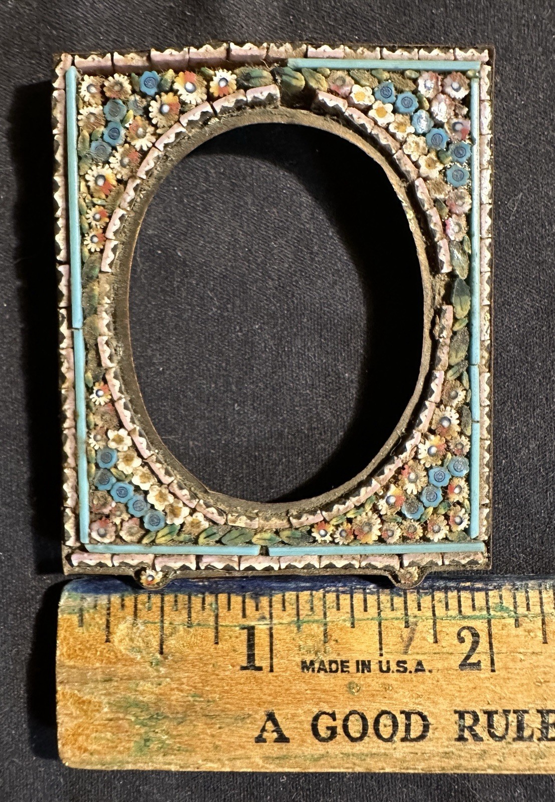 Vintage Micro Mosaic Picture Frame (damaged)