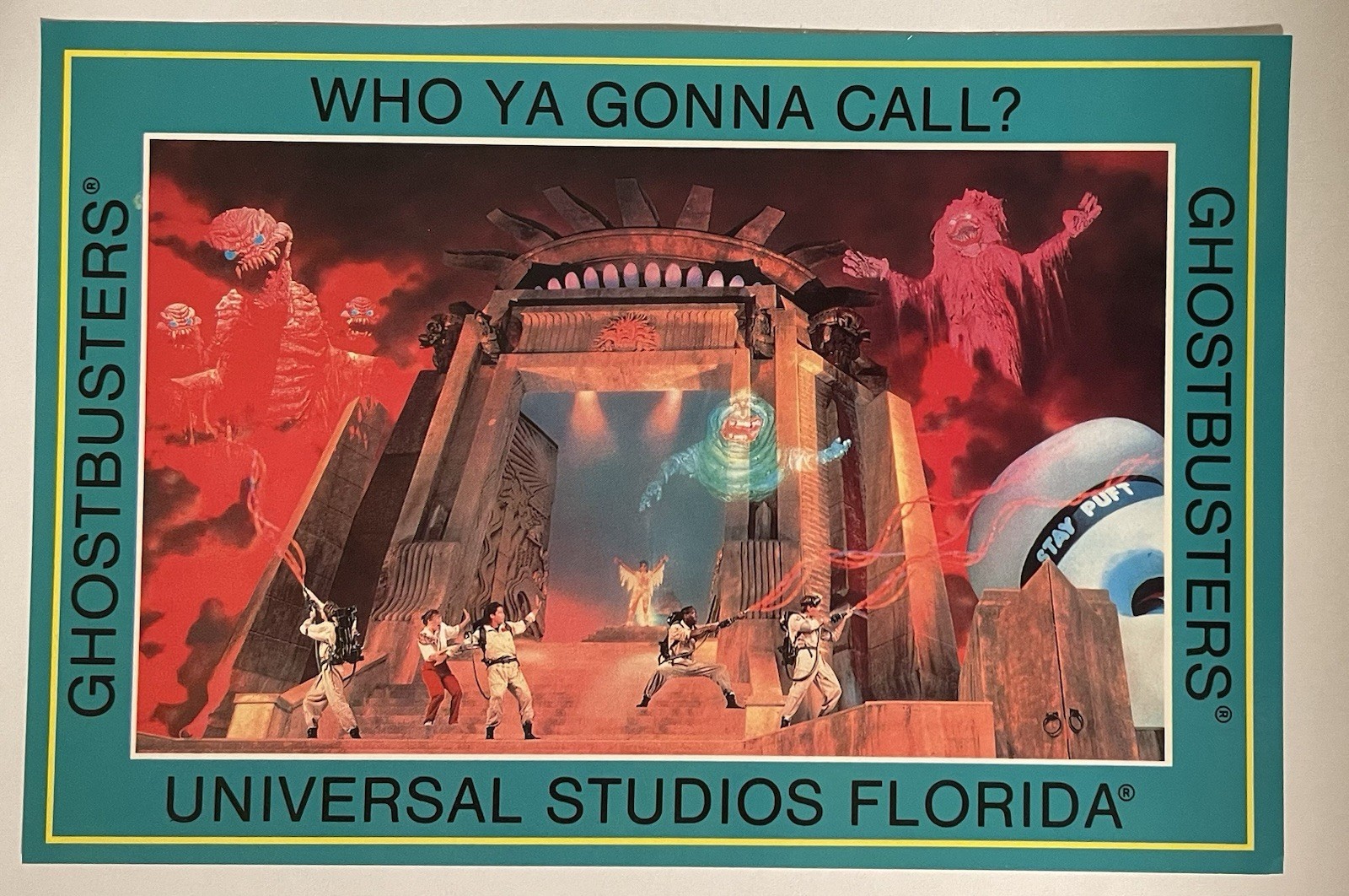 Ghostbusters Show at Universal Studios Florida  Postcard Who Ya Gonna Call 1992