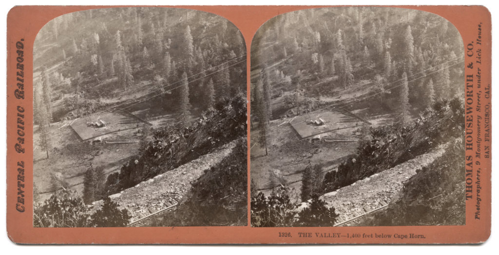 c.1860's STEREOVIEW SV - HOUSEWORTH - THE VALLEY BELOW CAPE HORN
