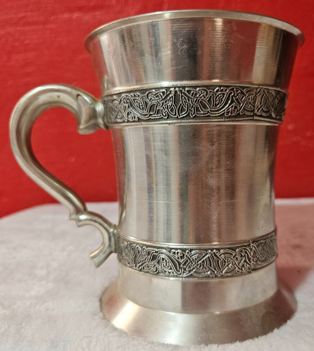 Vintage Mullingar Irish Pewter Beer Stein Mug Handcrafted Made in Ireland
