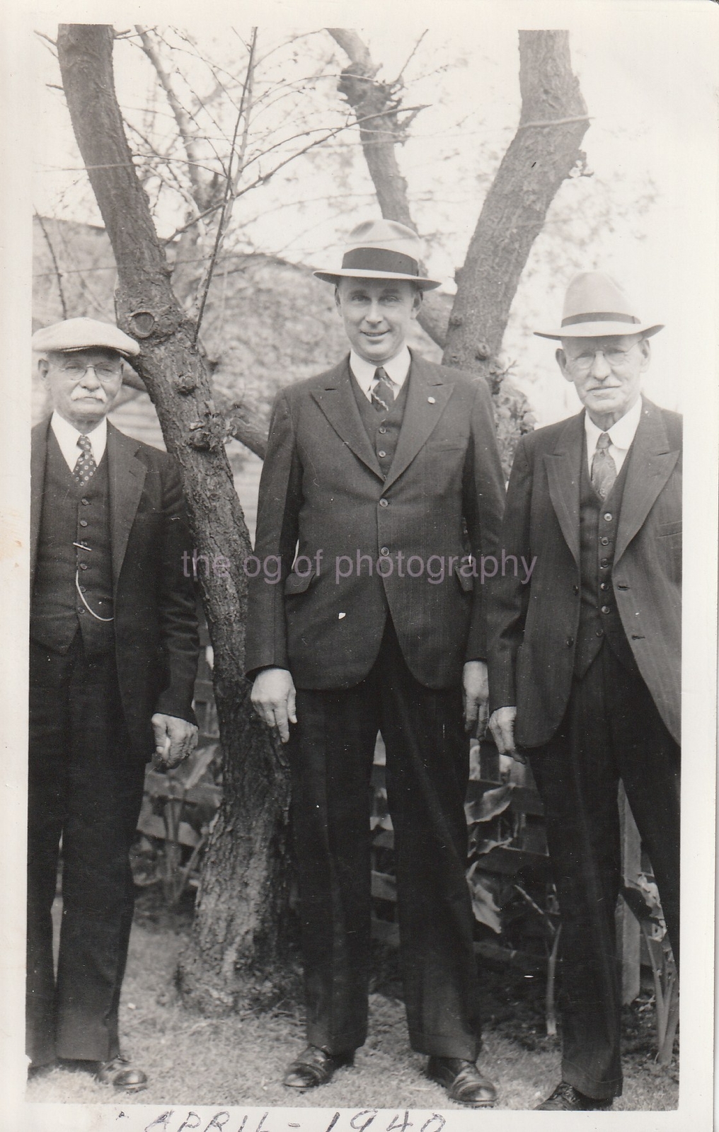 MEN FROM THEN Hats FOUND PHOTOGRAPH bw  Original Snapshot 01 16 BBB