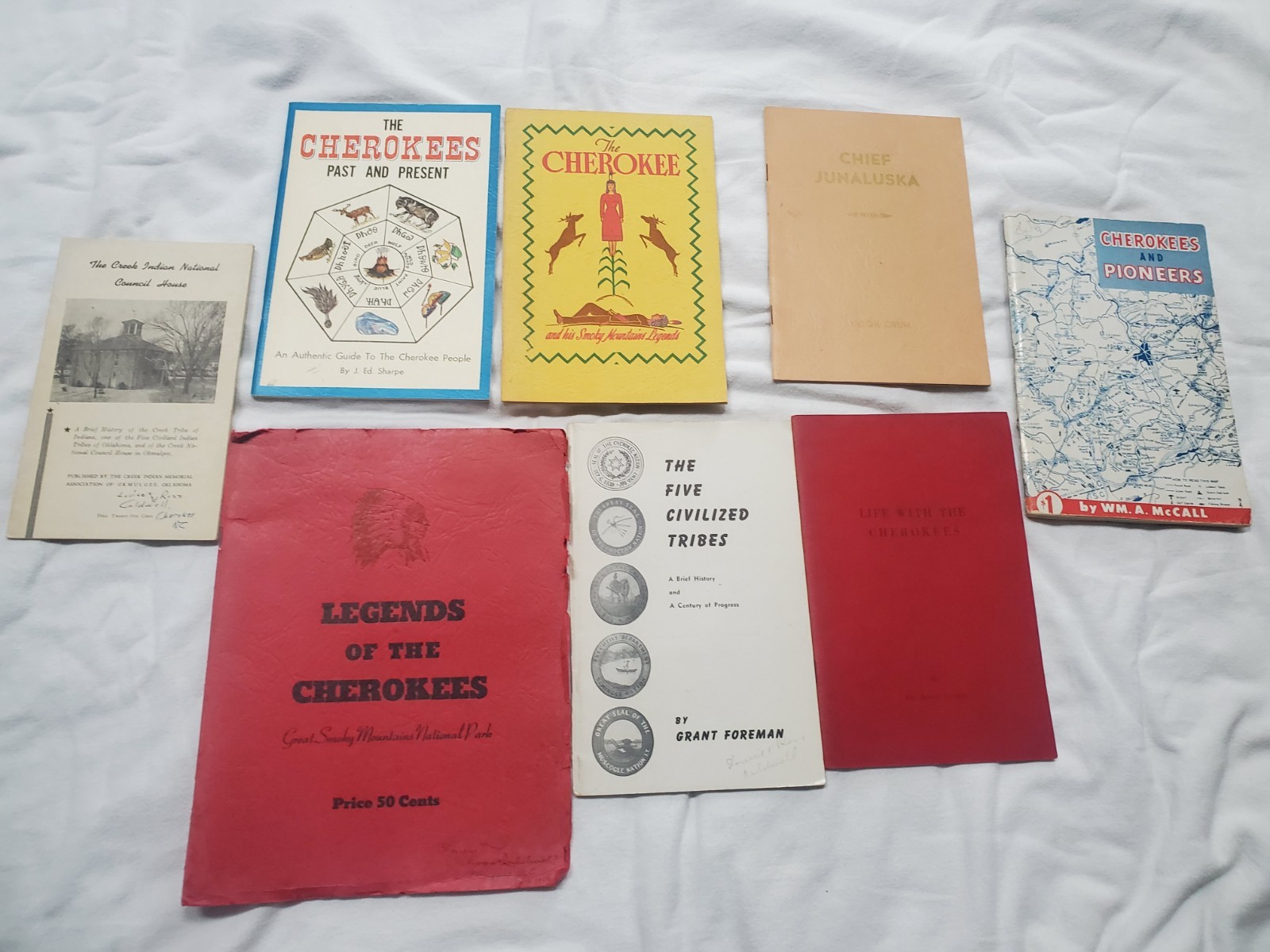 VTG  Native American Cherokee Booklets Lot Of 8 1950s