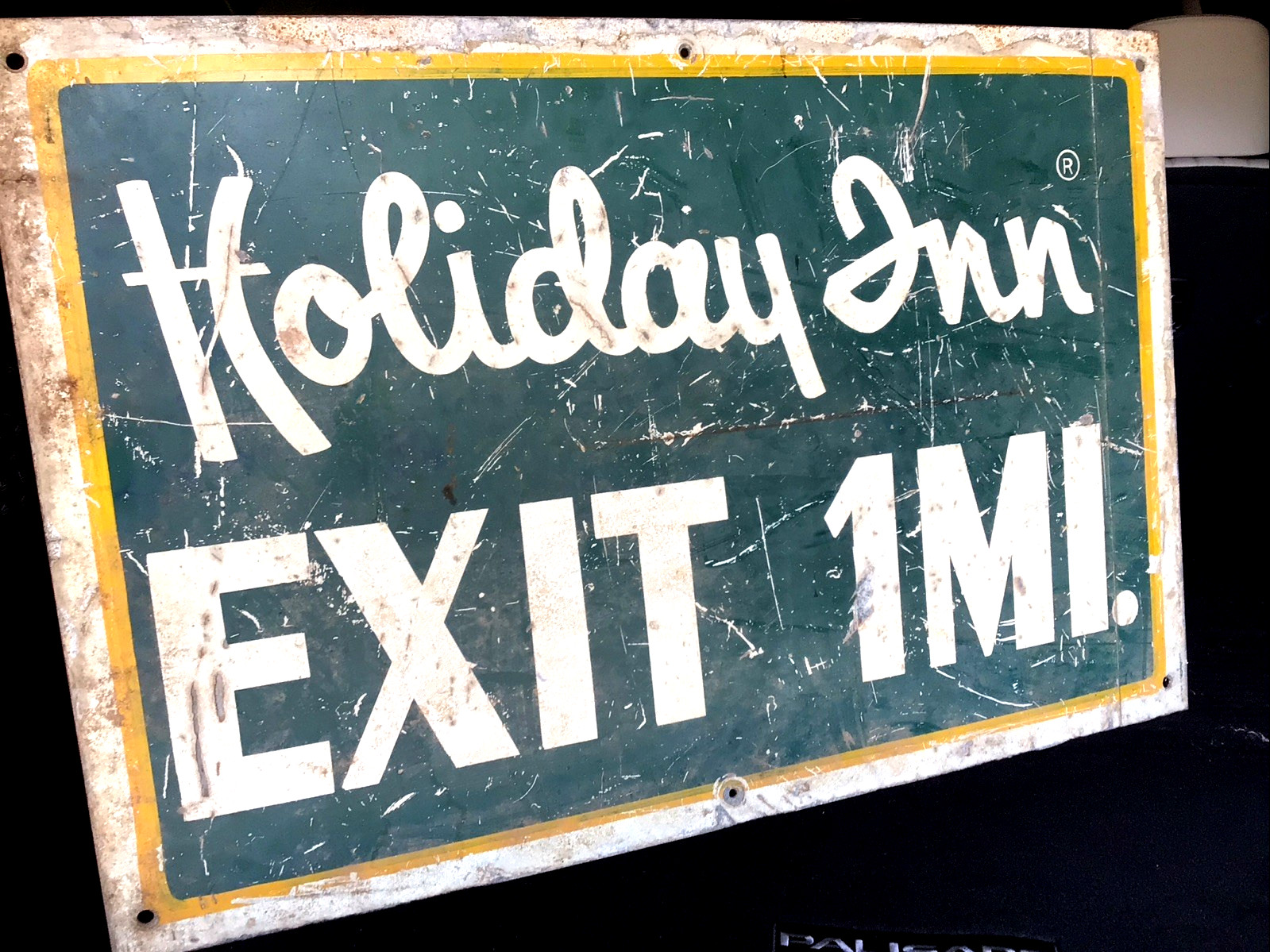 AMAZING EXTRA LARGE 3'X2'  HOLIDAY INN ORIGINAL FREEWAY SIGN HWY 101 MID CENTURY