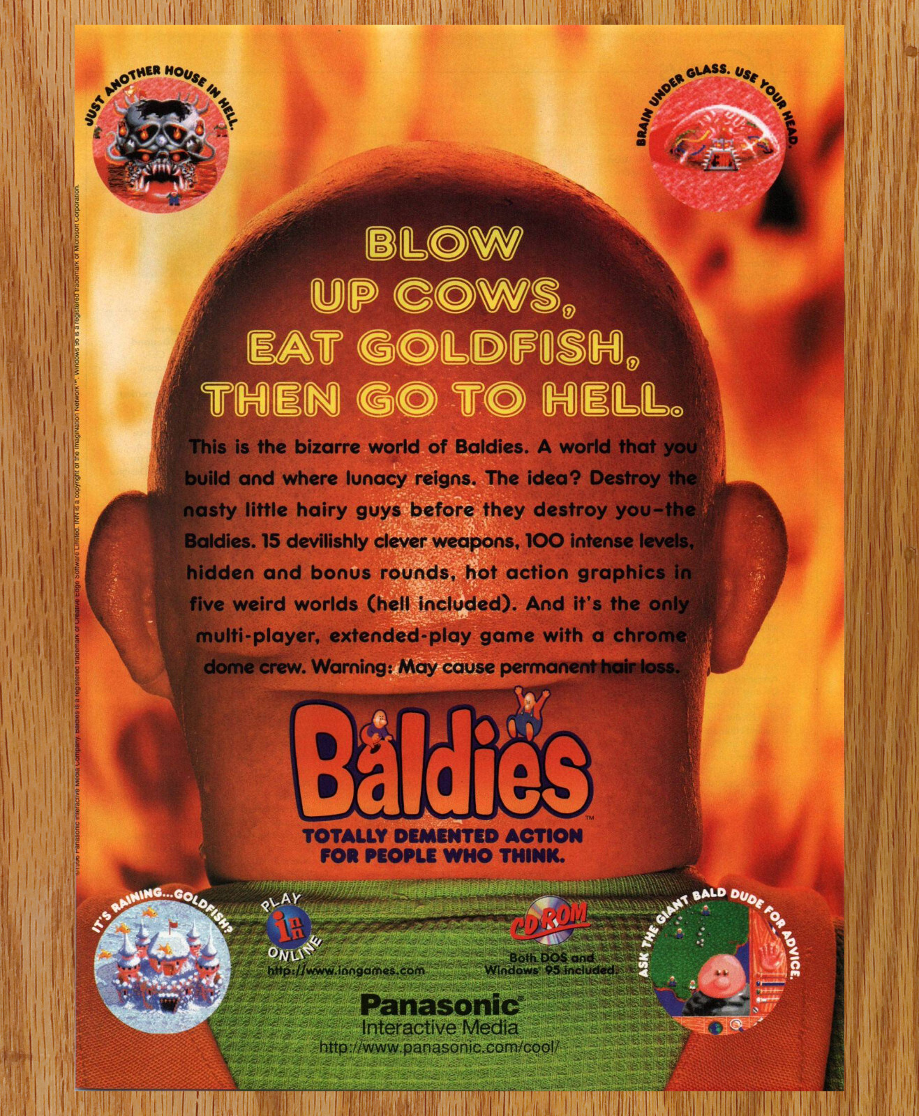 Baldies Panasonic Demented Action CD- Video Game Print Ads Poster Promo Art 1996