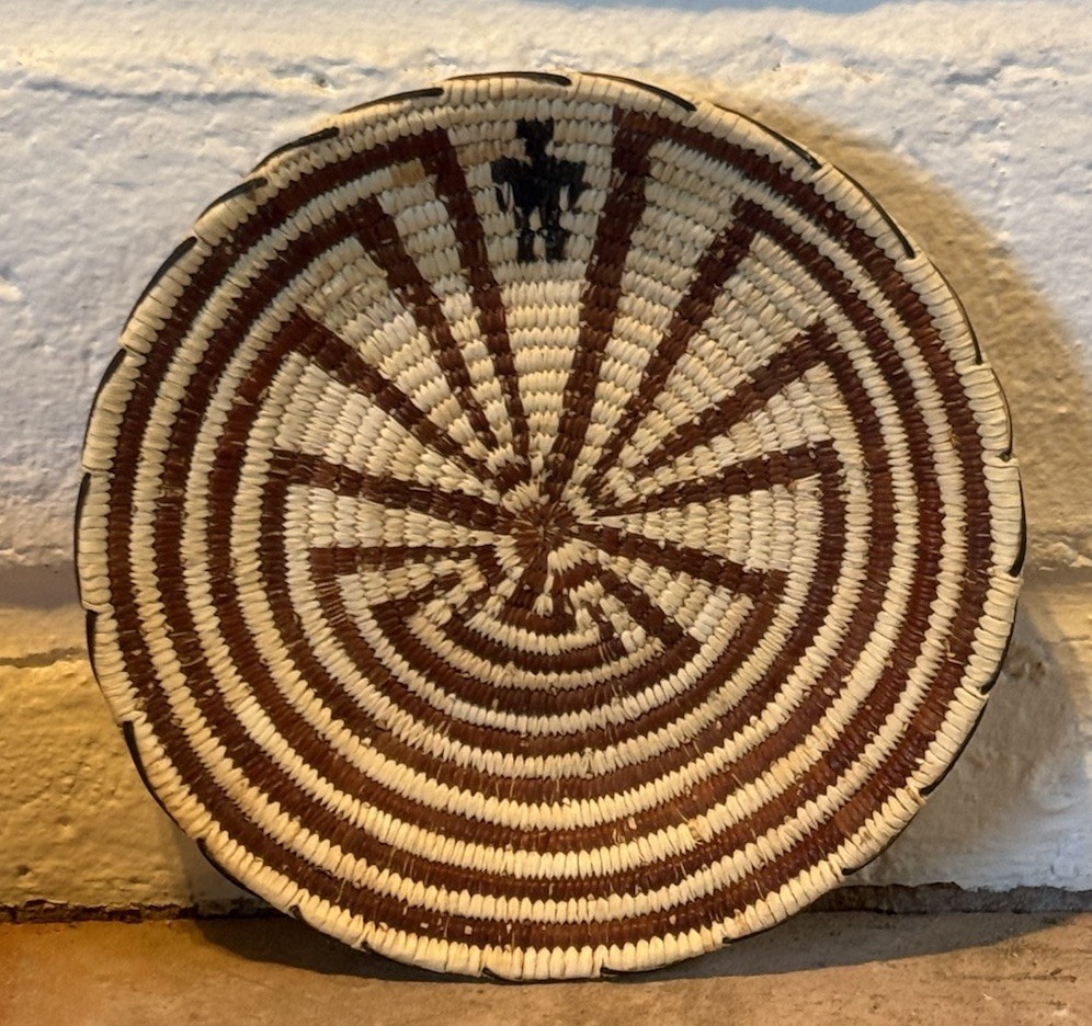 Vintage Papago / Tohono O’odham Man in the Maze Basket